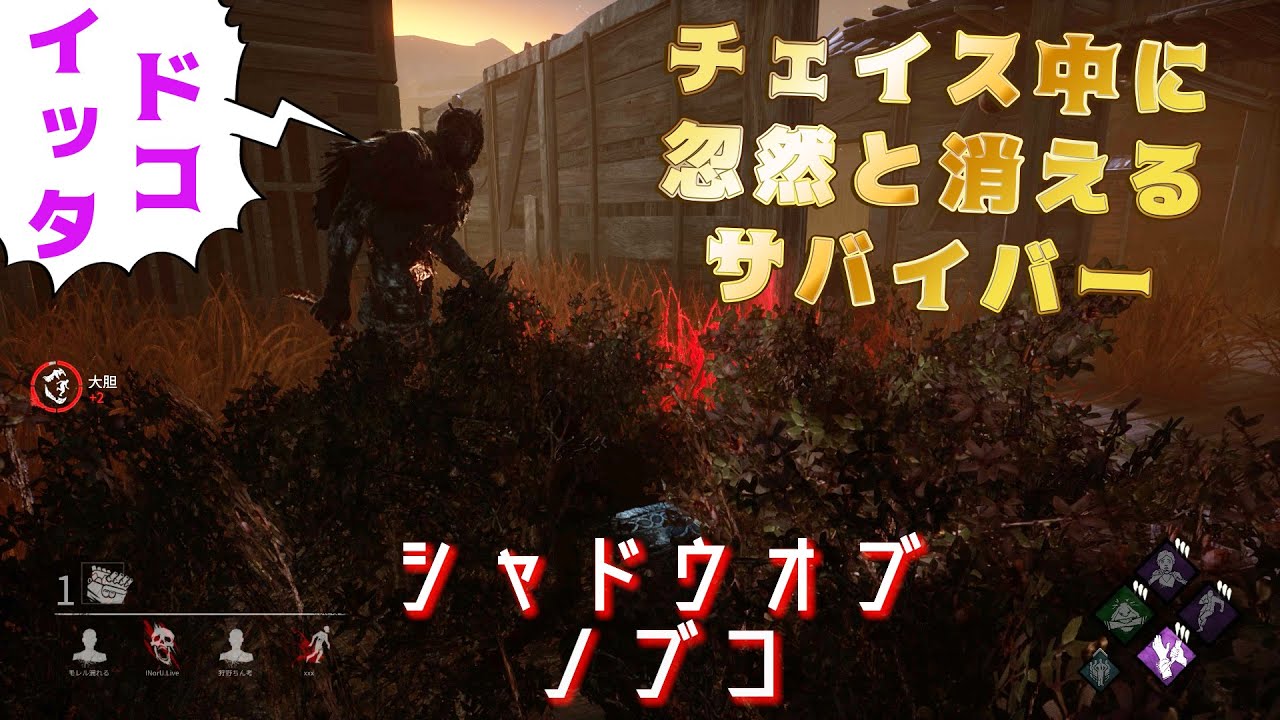 チェイス中に忽然と消えるサバイバー！シャドウオブノブコ【デッドバイデイライト】#214