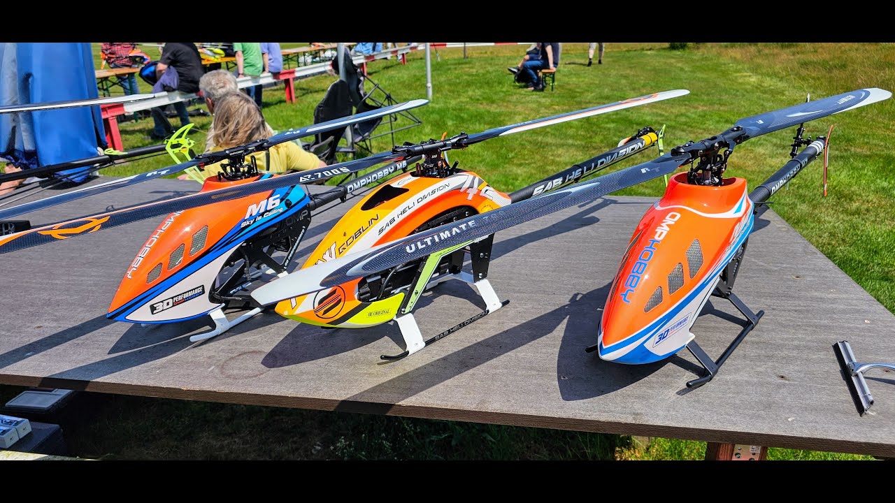 Helitreffen FAG Kaltenkirchen vom 14 06 2025, SAB Goblin, Align, Goosky, Scale, XLPower Specter !