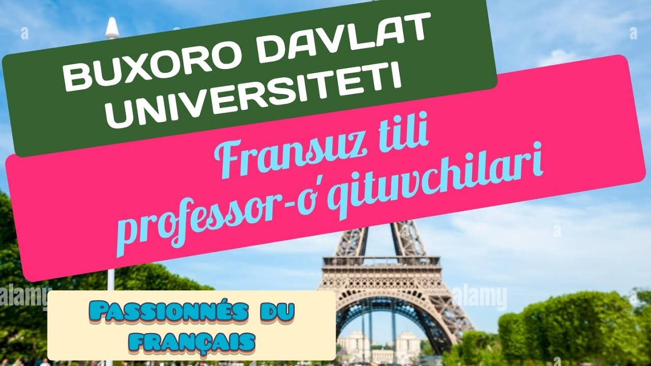 Buxoro davlat universiteti fransuz tili fidoiylari va talabalari.