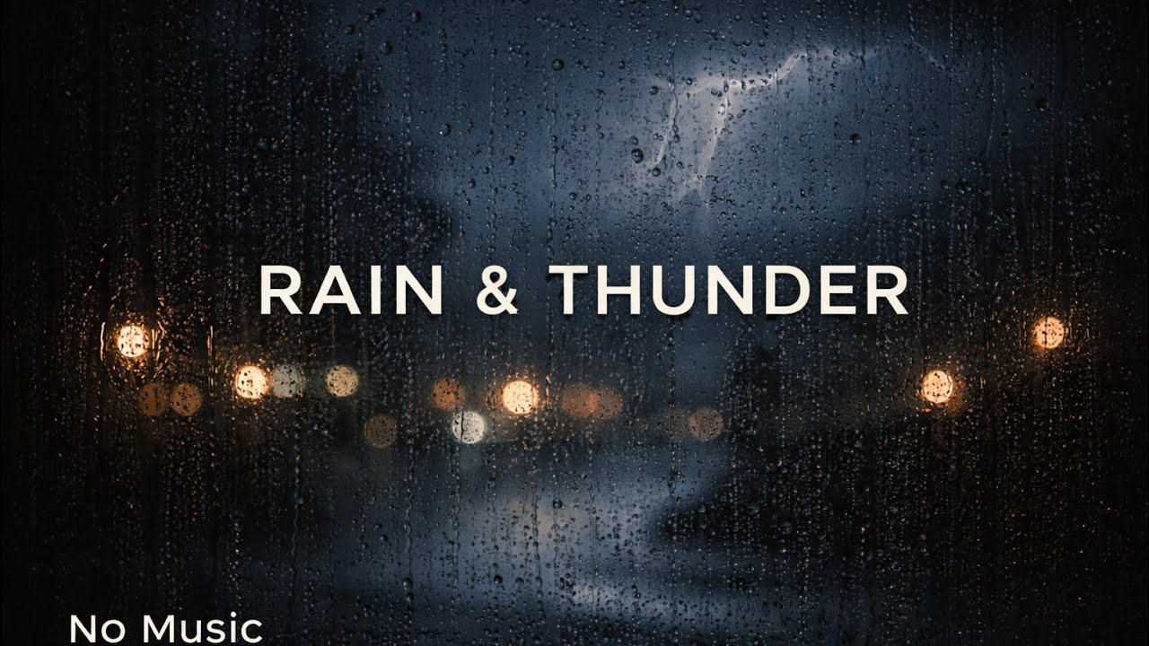 Heavy Rain at Night with Thunder &ndash; Real Nature Sounds for Deep Sleep &ndash; No Music