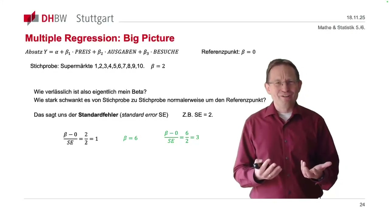 Multiple Regression - Big Picture des t-Tests