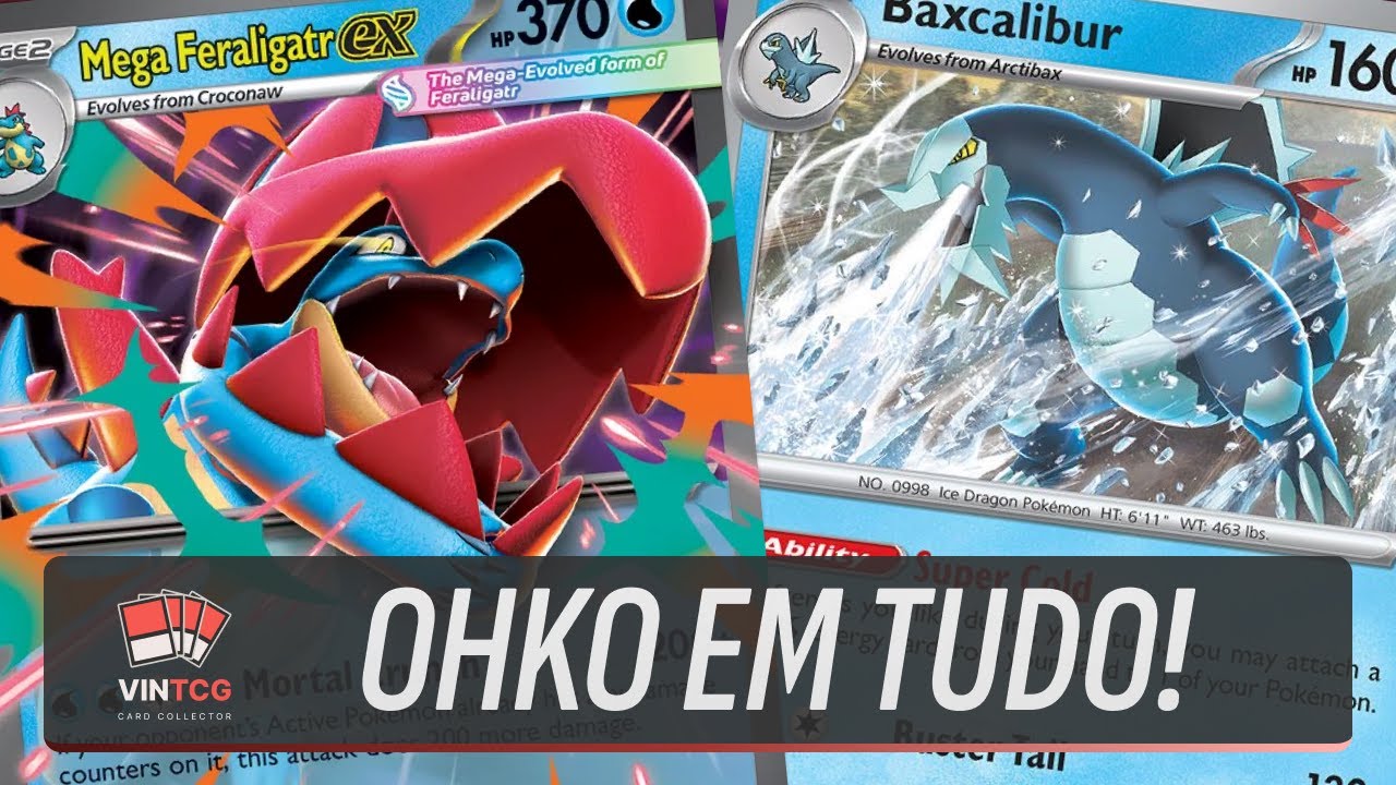MEGA FERALIGATR CONSEGUE NOCAUTEAR TODOS OS POKÉMON COM APENAS UM ATAQUE! | POKÉMON TCG LIVE
