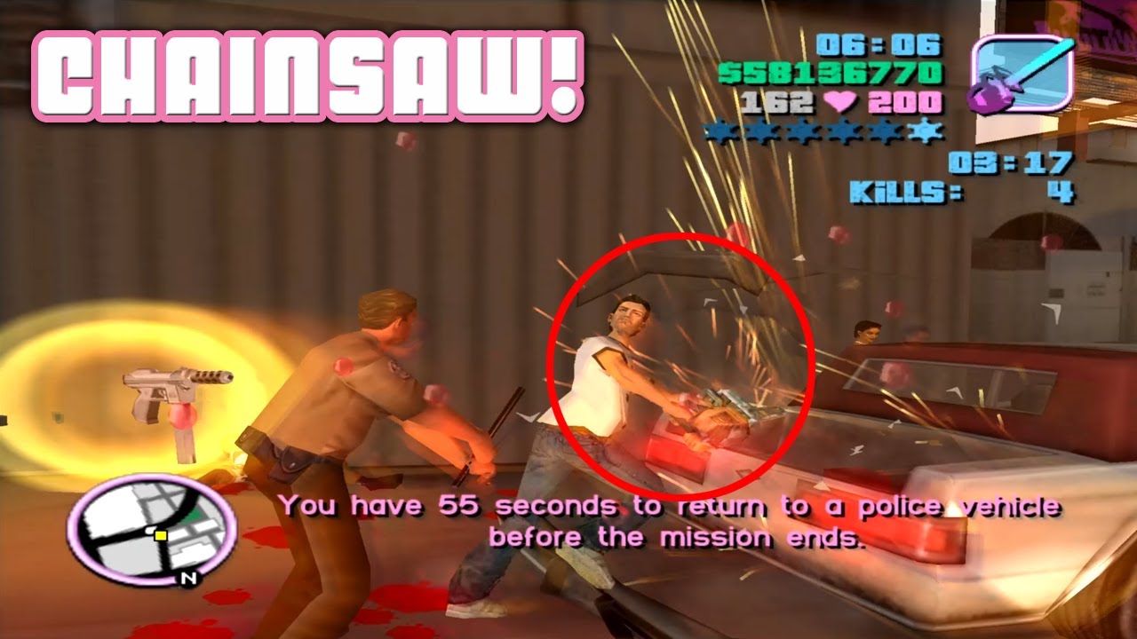 Fun With A Chainsaw / FAIL / Vigilante Levels 1-12 / GTA Vice City