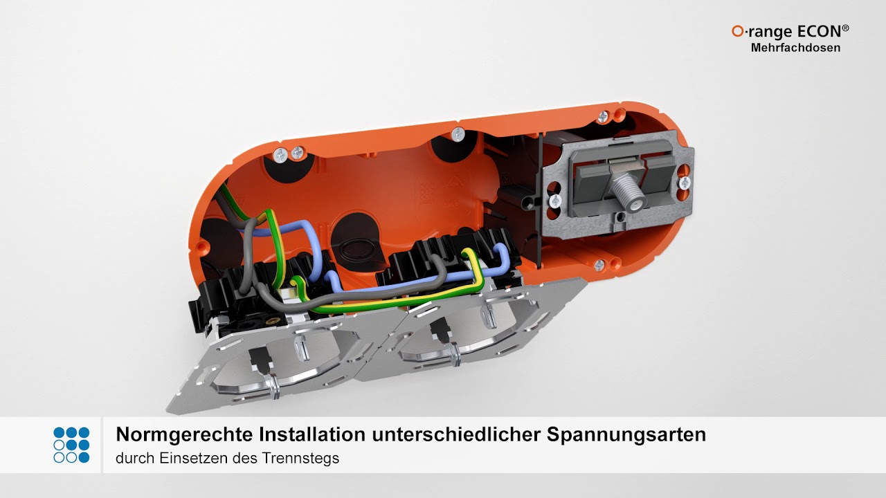 Die neuen Geräte-Verbindungsdosen O-range ECON® 2 / 3 / 4