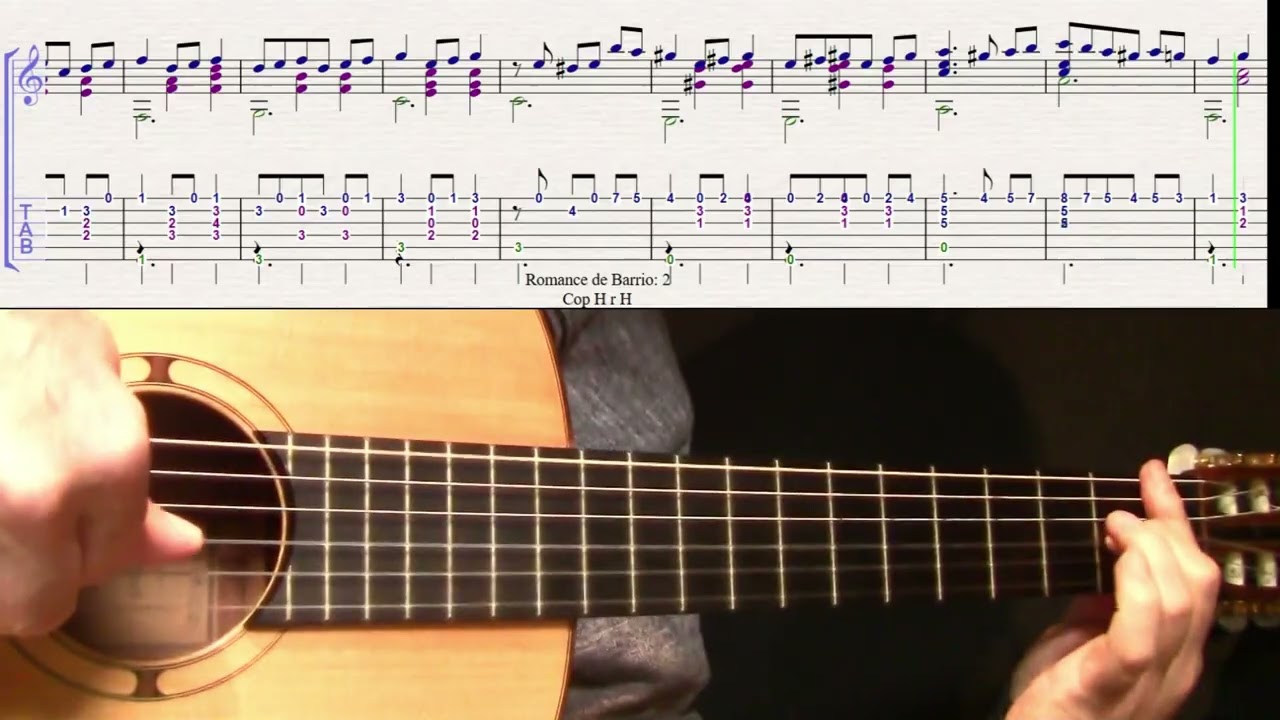 Romance de Barrio, Vals  Tutorial  Video N 1 Guitarra, arreglo Anibal Arias