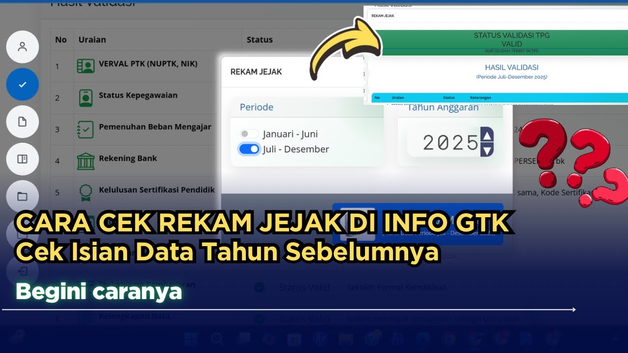 CARA CEK REKAM JEJAK UNTUK CARRY OVER DI INFO GTK | Begini Caranya