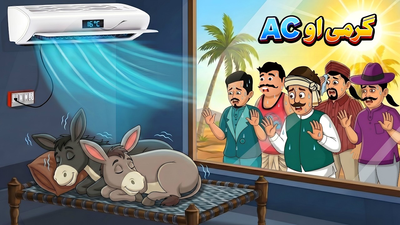 Garmi aw AC |  Pashto Village Story | Khan Cartoon