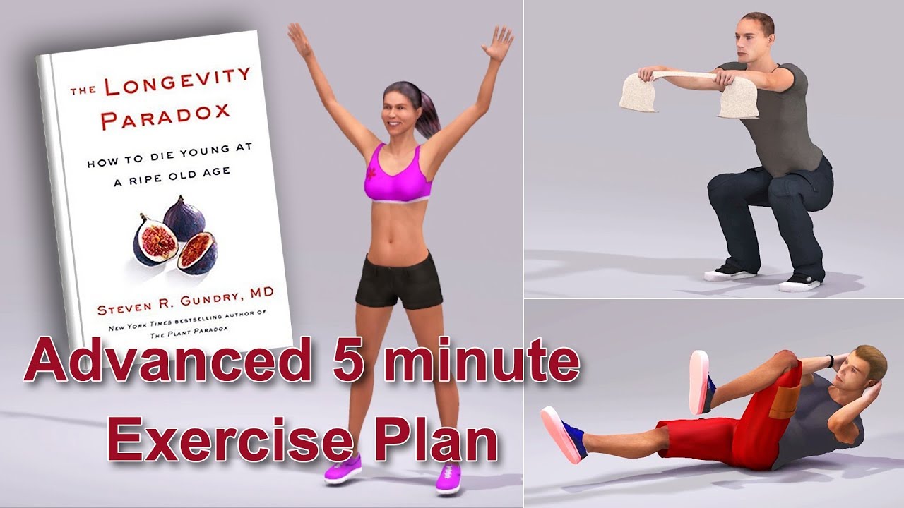 Dr Gundry Longevity Paradox book &bull; Advanced 5 minute exercise plan