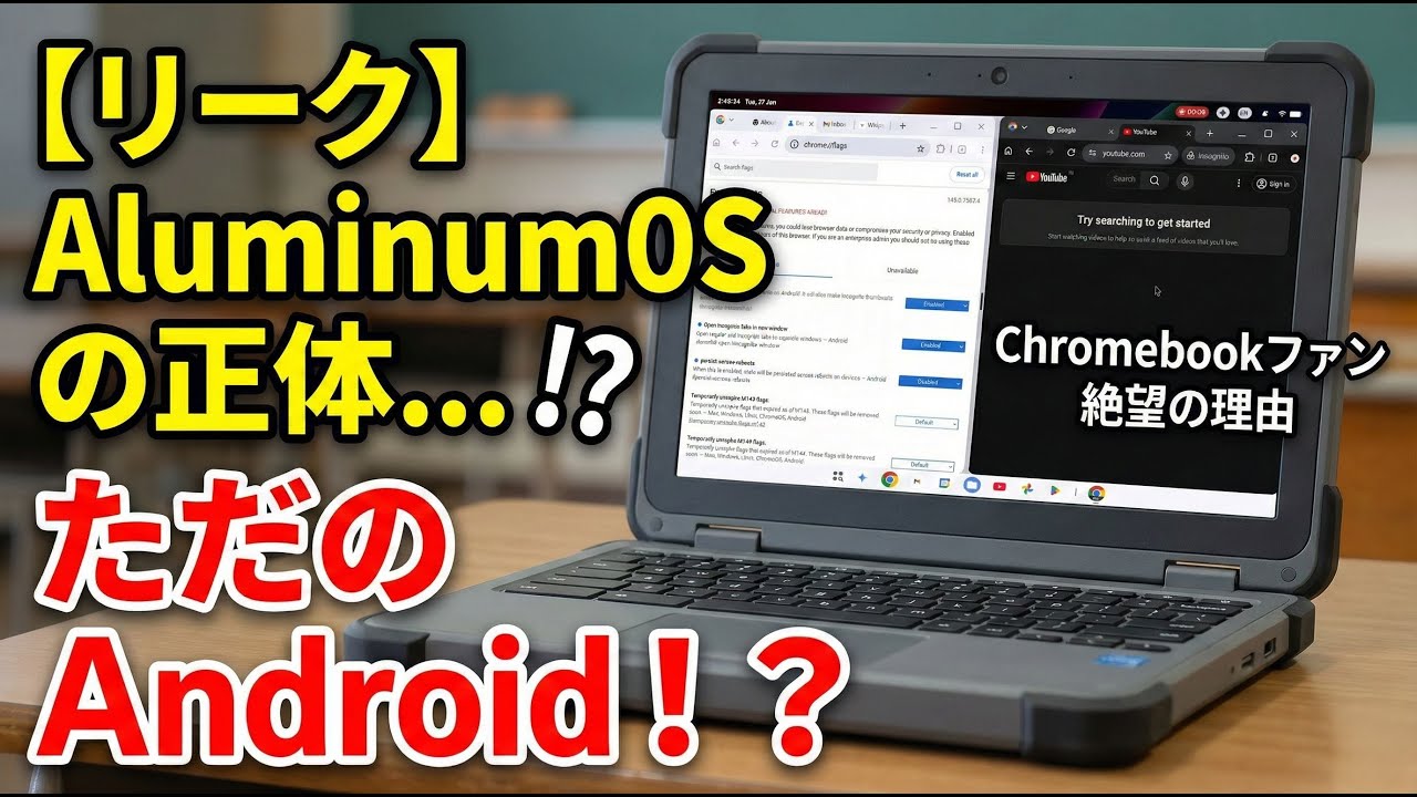 【リーク】AluminumOSの正体はただのAndroid？Chromebookファンの私が絶望する理由・・・