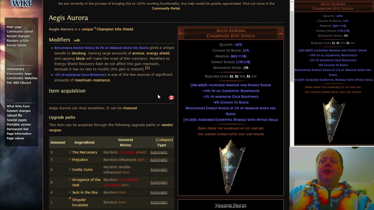Endgame Uniques Series - Aegis Aurora - A Powerful Build-Around Shield - Path of Exile
