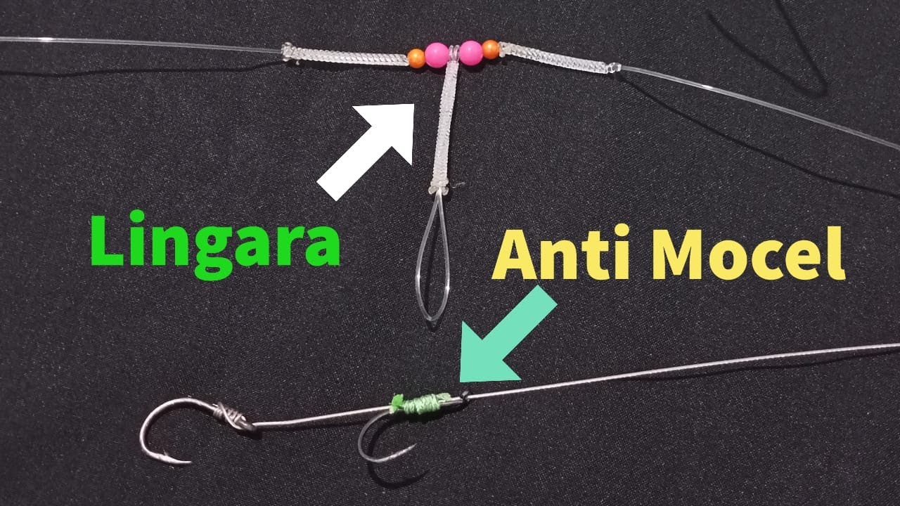 Cara Mengikat Kail Double Hook dengan Necklin dan Cara Menyambung leader ke Necklin