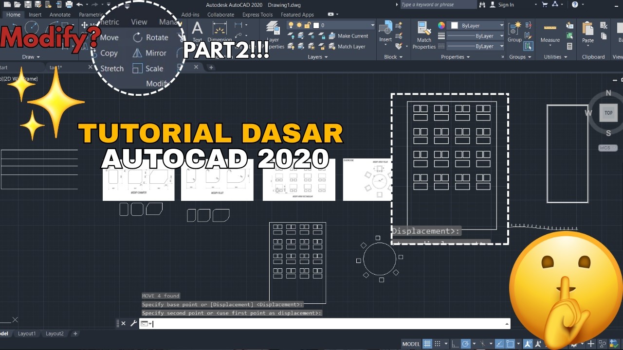 Tutorial Dasar AutoCad Modify Part2