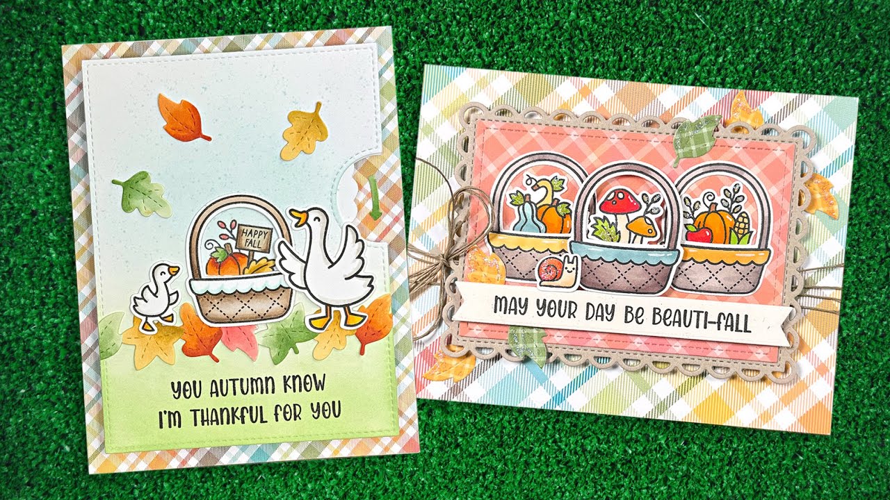 Intro to Spring Basket Add-On: Fall, Fall Leaves Border, Henry's Build-A-Sentiment: Fall + 2 cards
