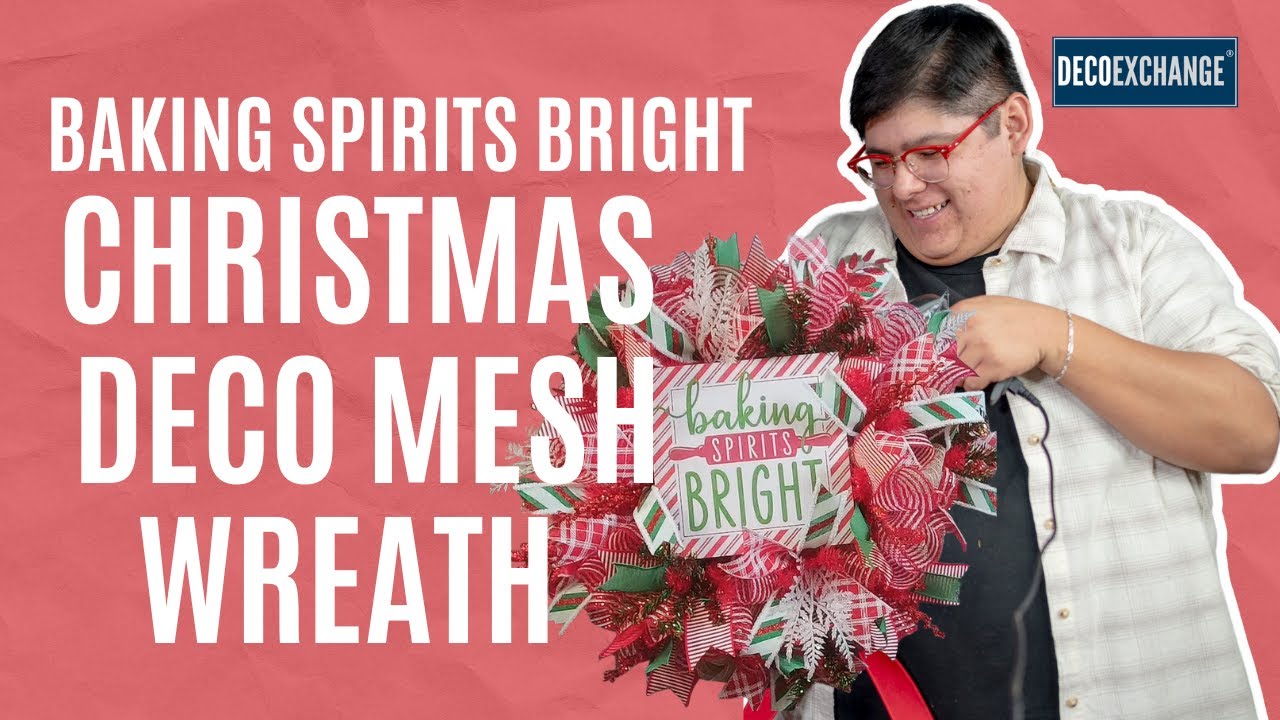 Baking Spirits Bright Christmas Deco Mesh Wreath | DecoExchange Live Replay