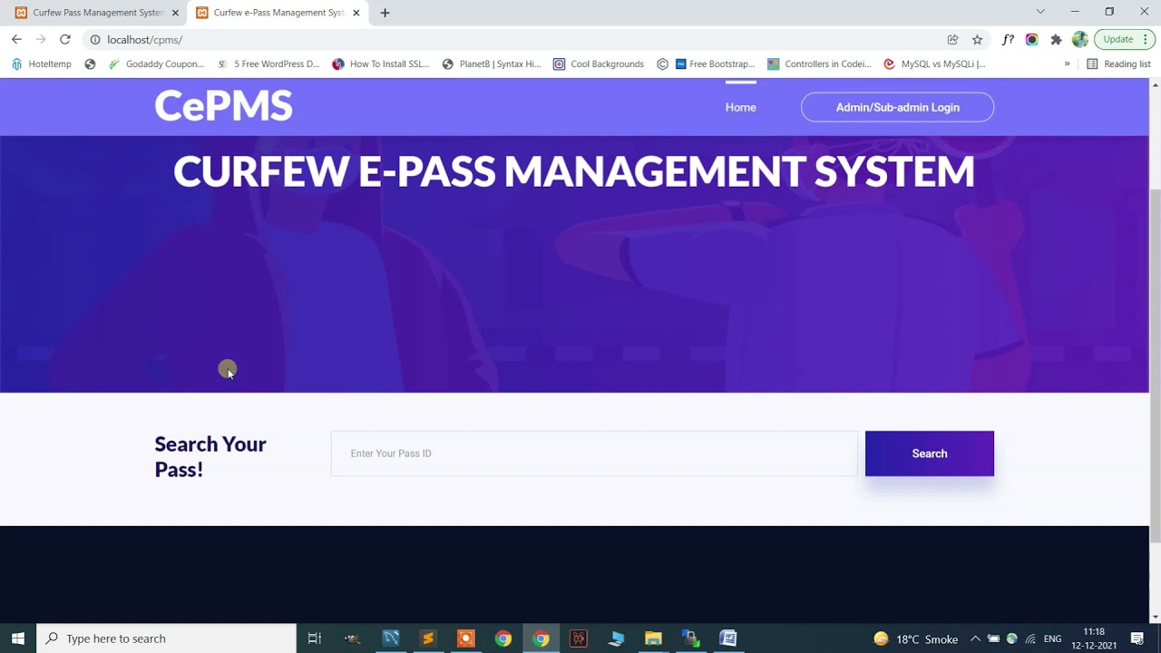 Curfew e-Pass Management System using PHP and MySQL Pro Version | PHPGurukul