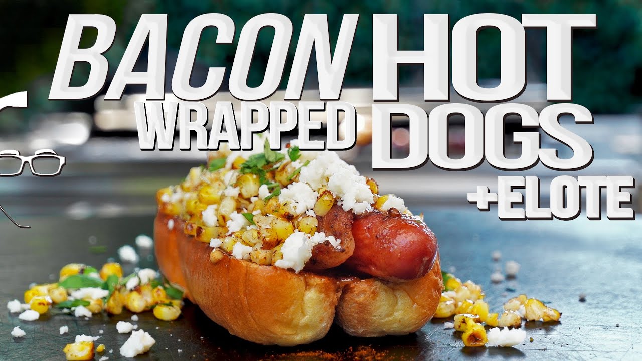BACON WRAPPED ELOTE HOT DOGS | SAM THE COOKING GUY 4K