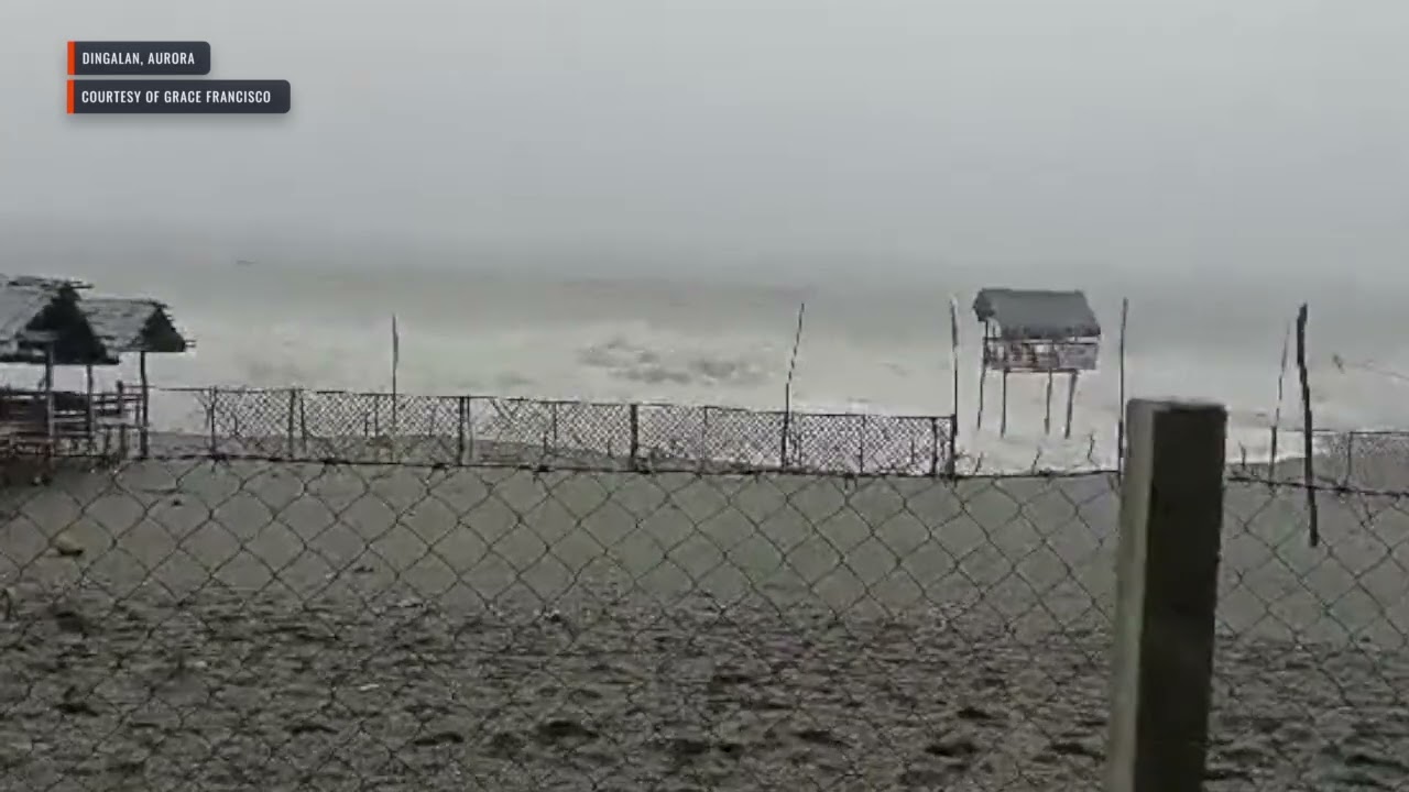 #KardingPH: Strong waves hit beachfront in Dingalan, Aurora