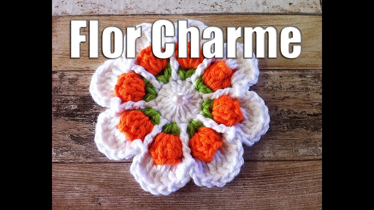FLOR CHARME em Crochê por Neila Dalla Costa