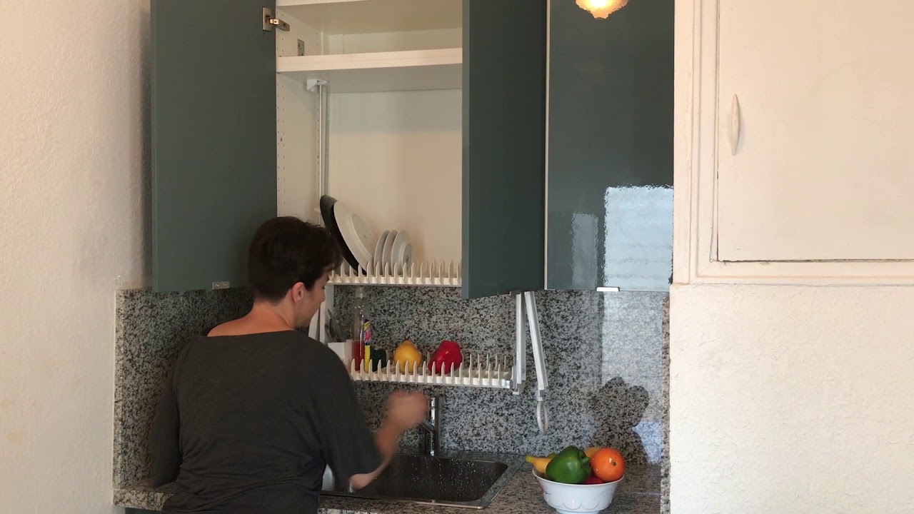The Drip Dry cabinet dish rack short demonstration