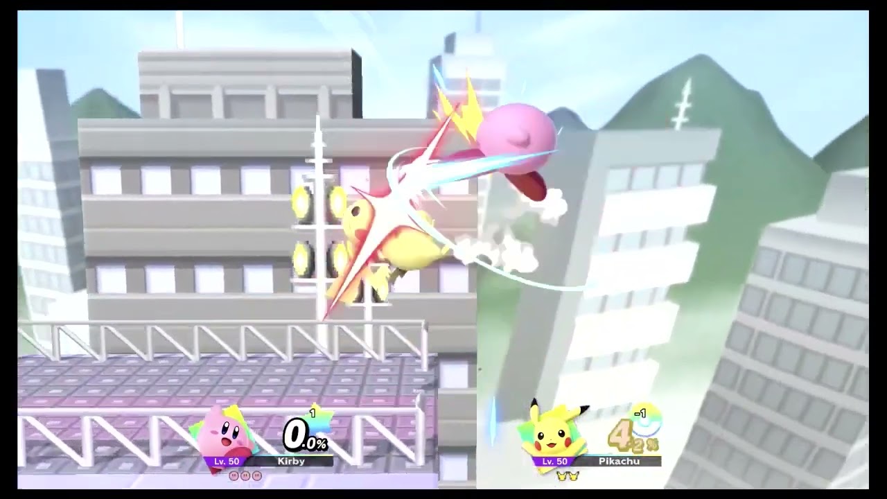 Super Smash Bros Ultimate - Kirby VS Pikachu Scene! Sparta Porta Remix