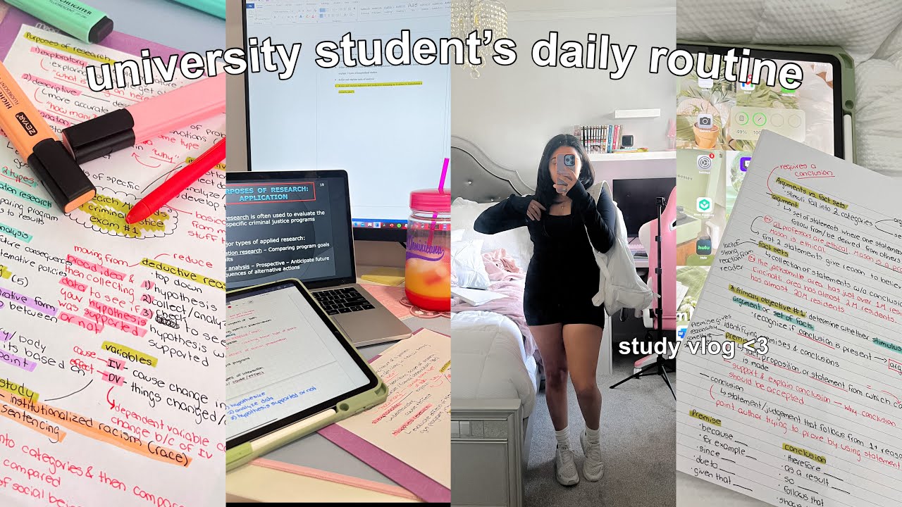 realistic college days in my life | exam cramming for 3 days straight, being a burnt out senior