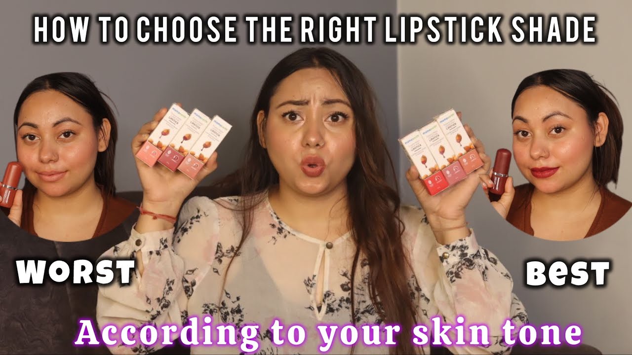 How  To Choose The Right Lipstick Shade For Your Skin Tone | Mamaearth Creamy Matte Lipstick