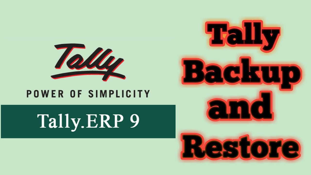 How to take Tally Backup and Restore of data in Pendrive Explained in Tamil   Tally ERP 9 Tutorial