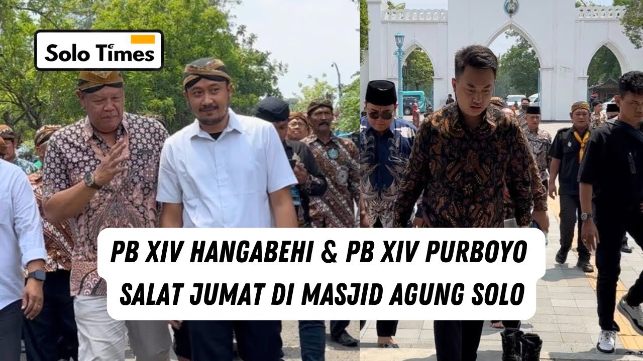 Ada Wapres! Raja Kembar Solo (Hangabehi & Purboyo) Salat Jumat di Masjid Agung Solo