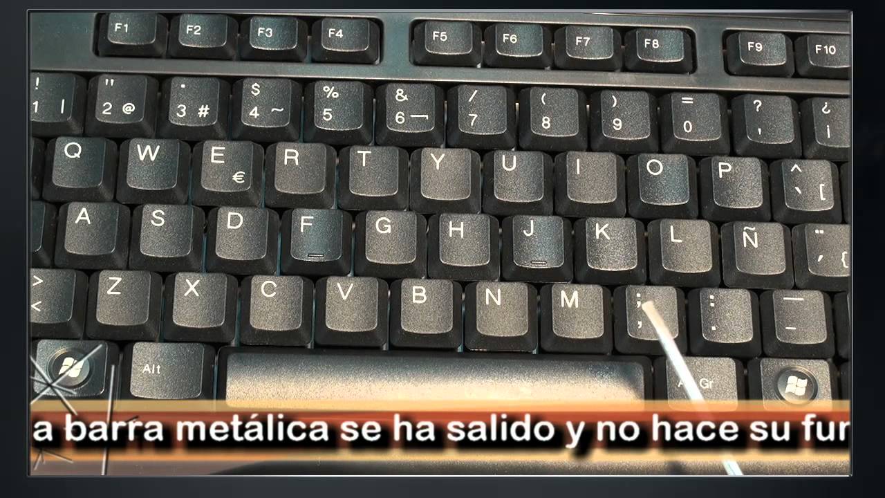 Reparar la barra espaciadora de un teclado PS/2.