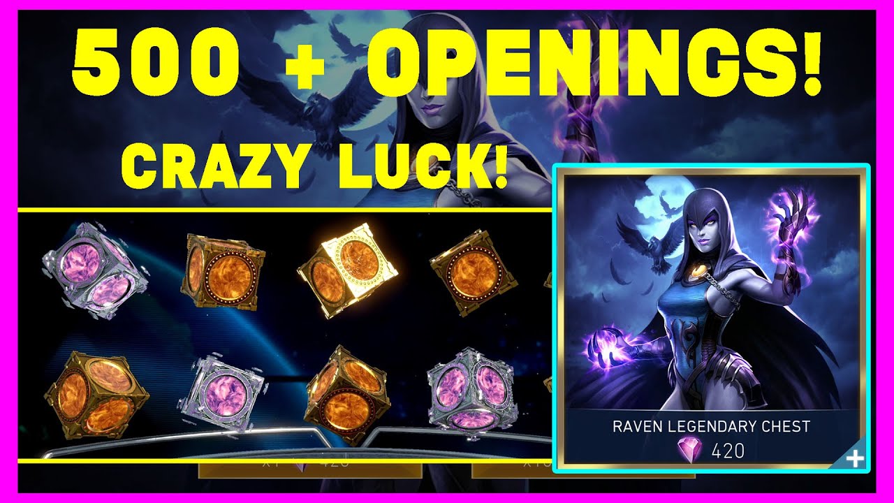 The Most Lucky Raven Legendary Chest Openings I Have Ever Seen! 500 + Chests Injustice 2 Mobile