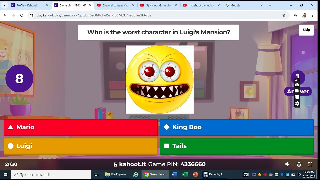 Kahoot Gameplay No Commentary