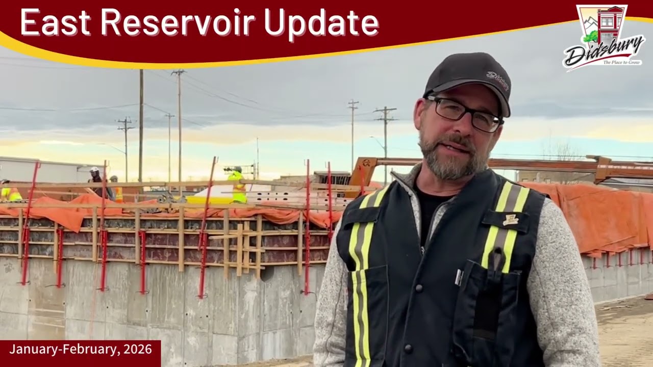 Town of Didsbury East Reservoir update February 2026