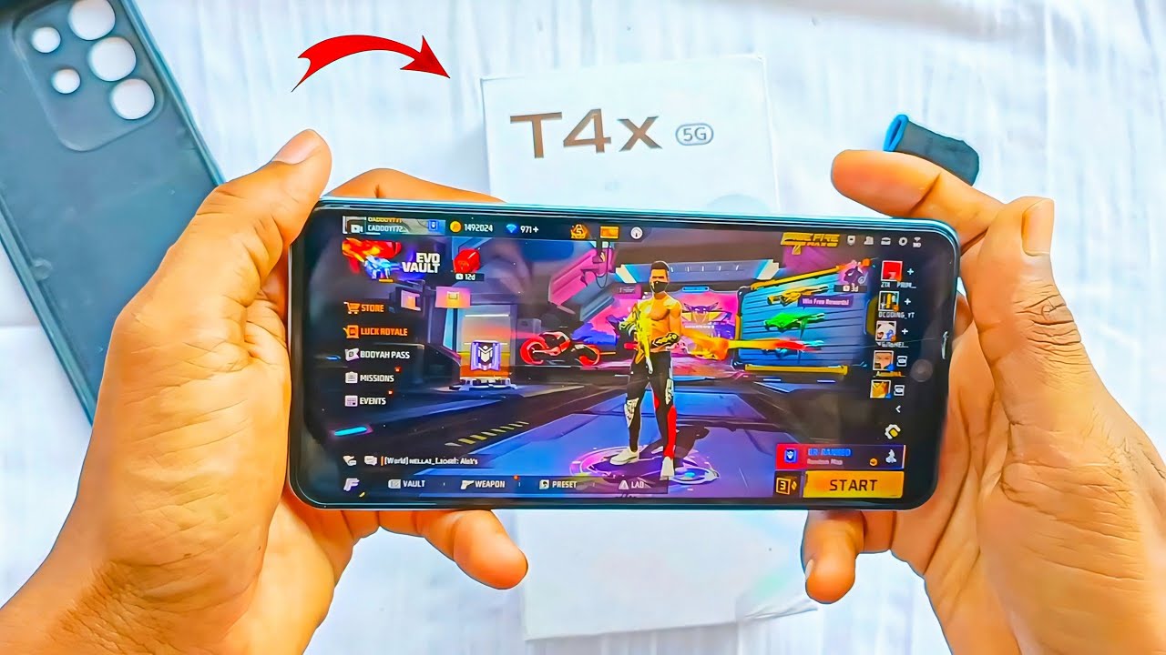 Vivo t4x 5g 60 fps Gameplay with ultra graphics 💯#freefire #freefirevideos #vivot4x5g #handcam #ff