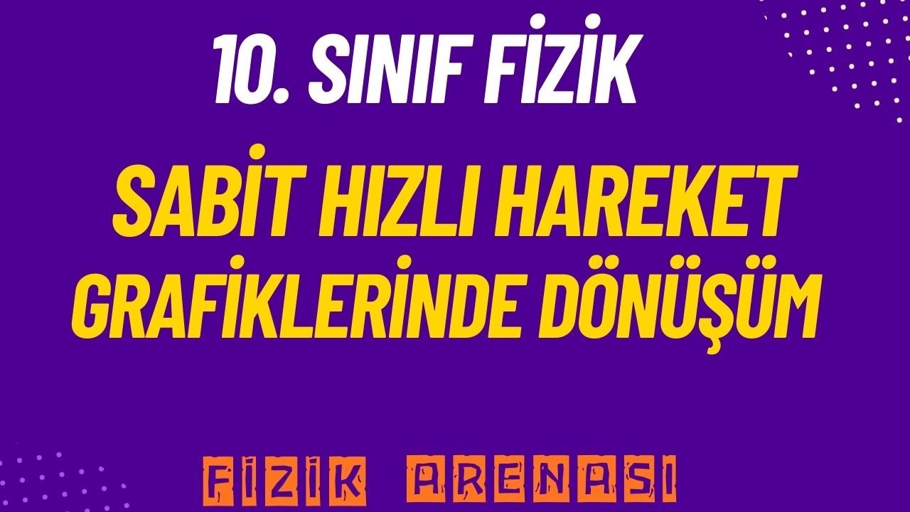10. Sınıf KONU ANLATIMI: SABİT HIZLI HAREKET GRAFİKLERİNDE DÖNÜŞÜM