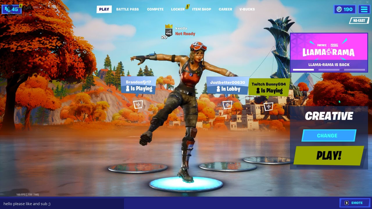 Renegade raider dancing in lobby for Tiktoks! ( RAIDERS REVENGE TIDY CRAZY FEET AND MORE )