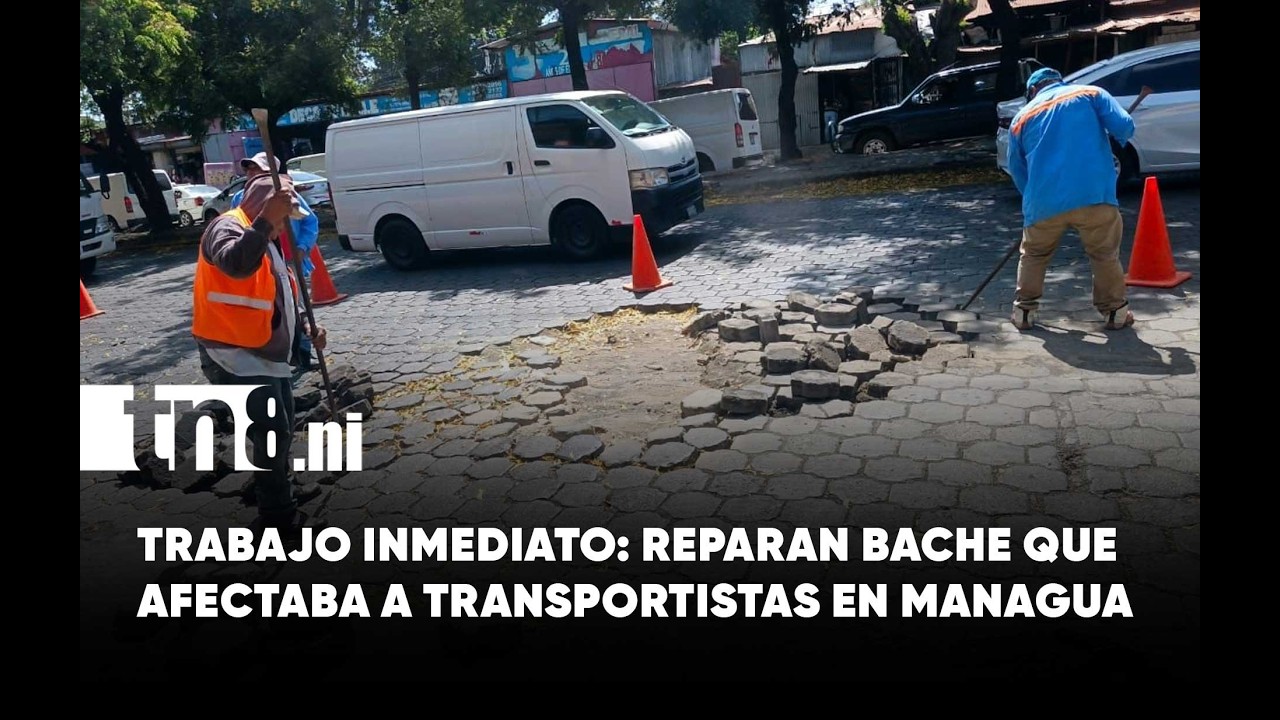 ¡Adiós al hoyo! ALMA repara punto crítico que afectaba a transportistas en Managua