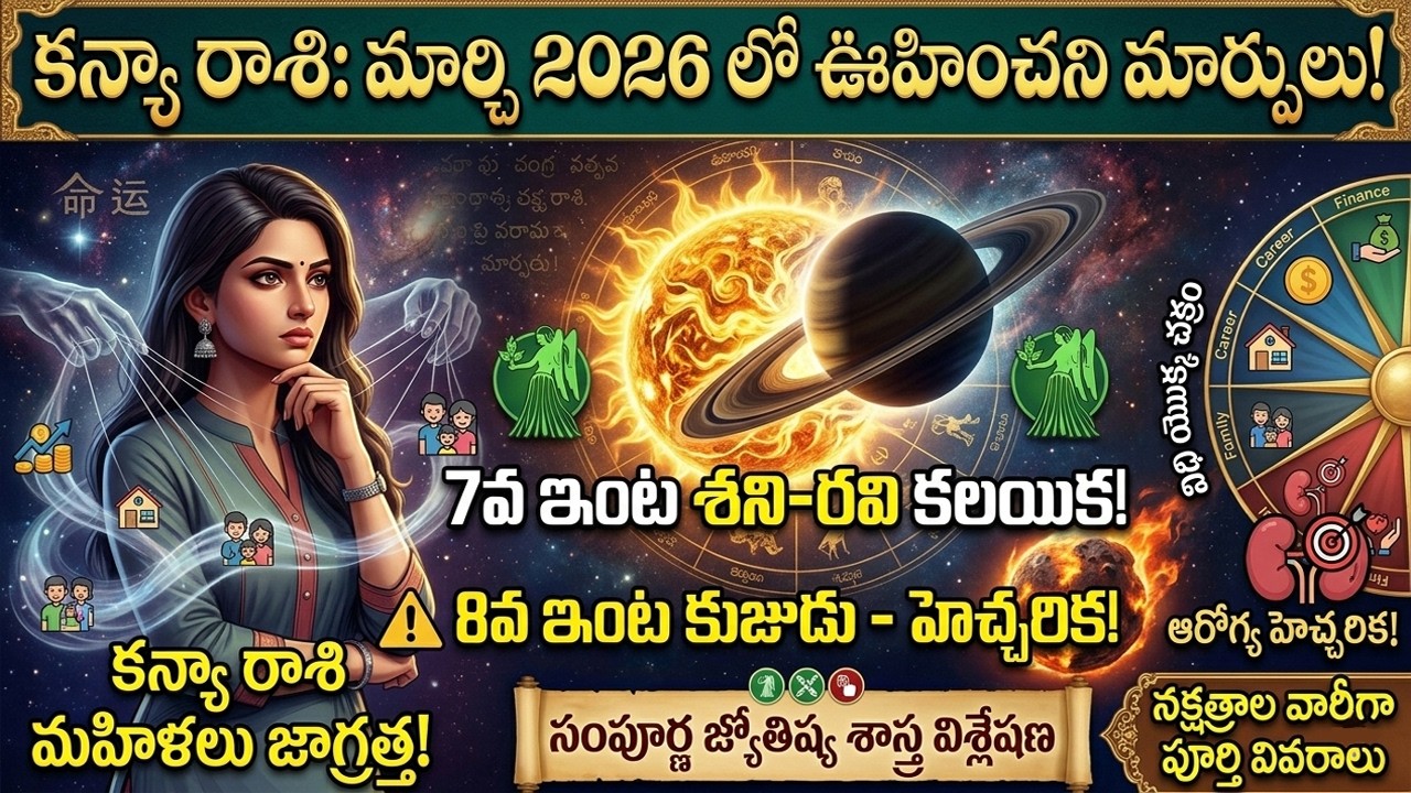 శ్రీ పరాభవనామ సంవత్సర కన్యారాశి సంపూర్ణ అంతరంగ విశ్లేషణ | Kanya Rasi 2026-27 | Ugadi Rasi Phalalu