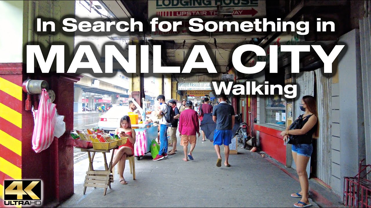 WALKING MANILA CITY Philippines on a RAINY DAY [4K]