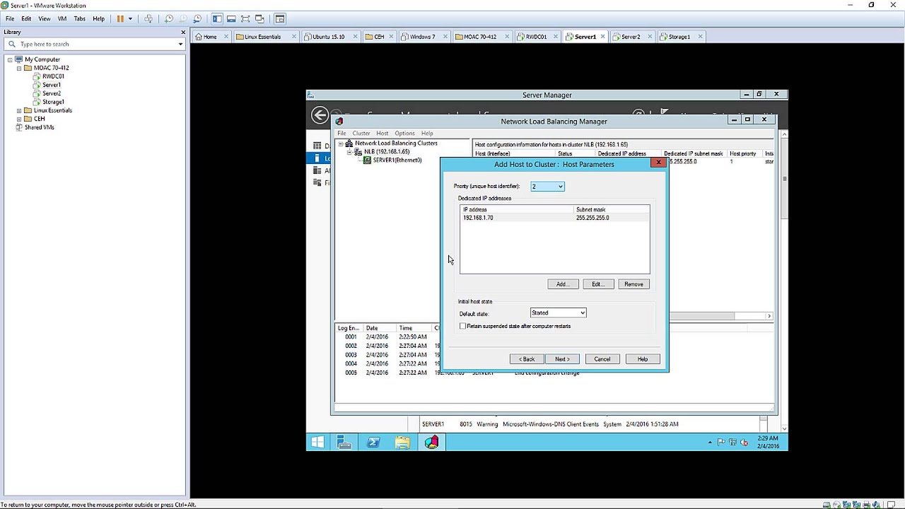 Step By Step Configure Windows Network Load Balancing