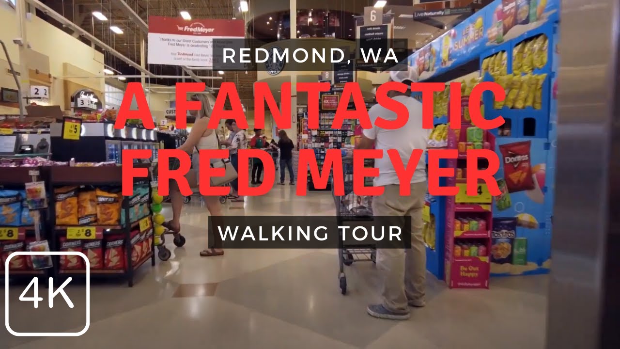 Walking Around (in 4K) and Exploring the 2 Story Fred Meyer in Redmond, WA in Summer of 2022