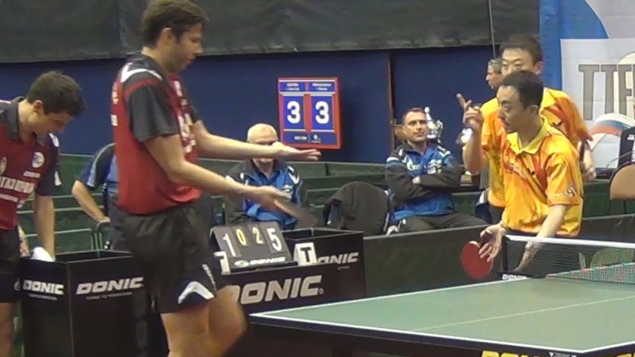 MA Lin, TAN Ruiwu vs SAMSONOV, SMIRNOV FINAL 2of3 Games Russian Premier League Playoff Table Tennis