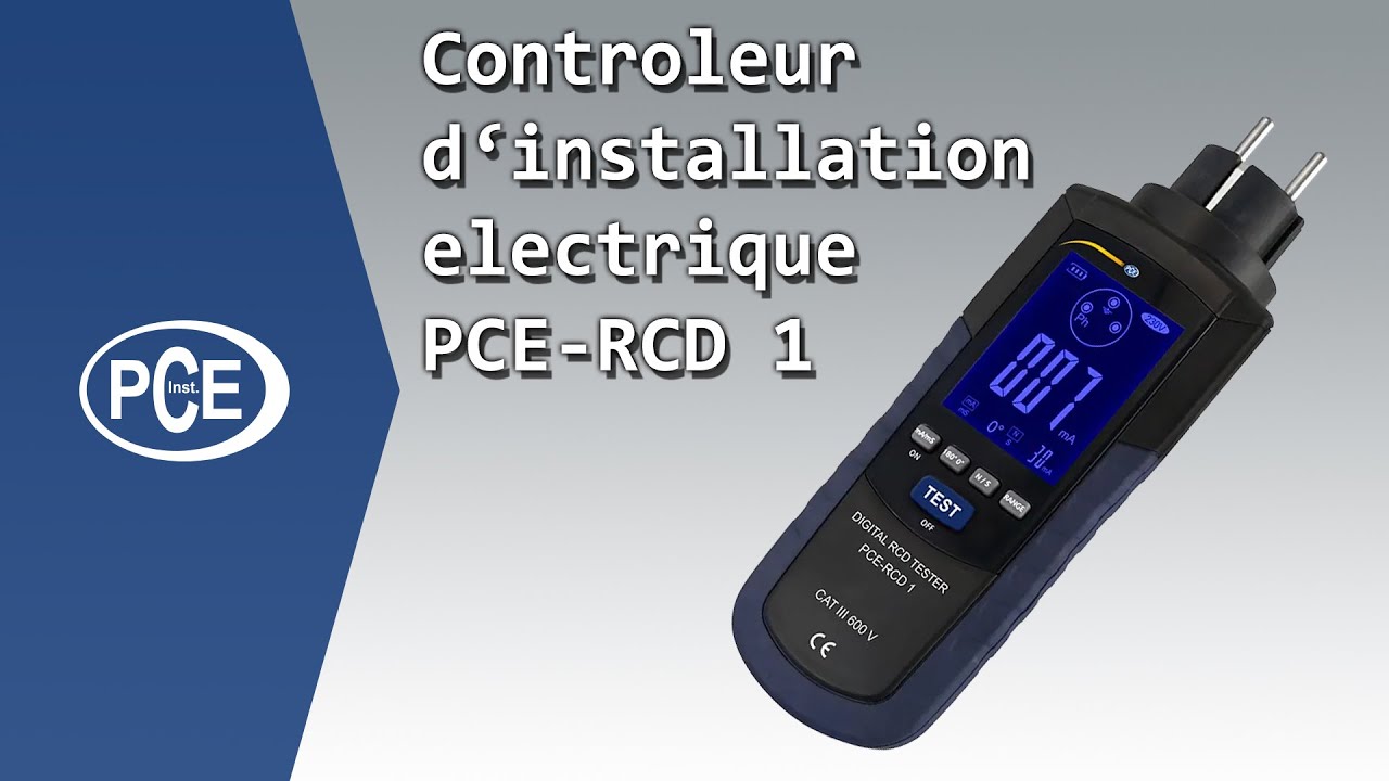 Contrôleur d'installation électrique PCE-RCD 1 de #pceinstruments