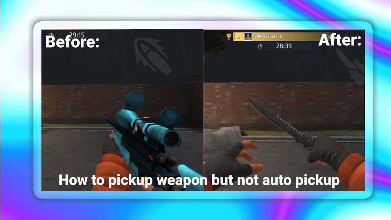 How to pickup weapon but not auto pickup || Critical ops - Tutorial/Classroom