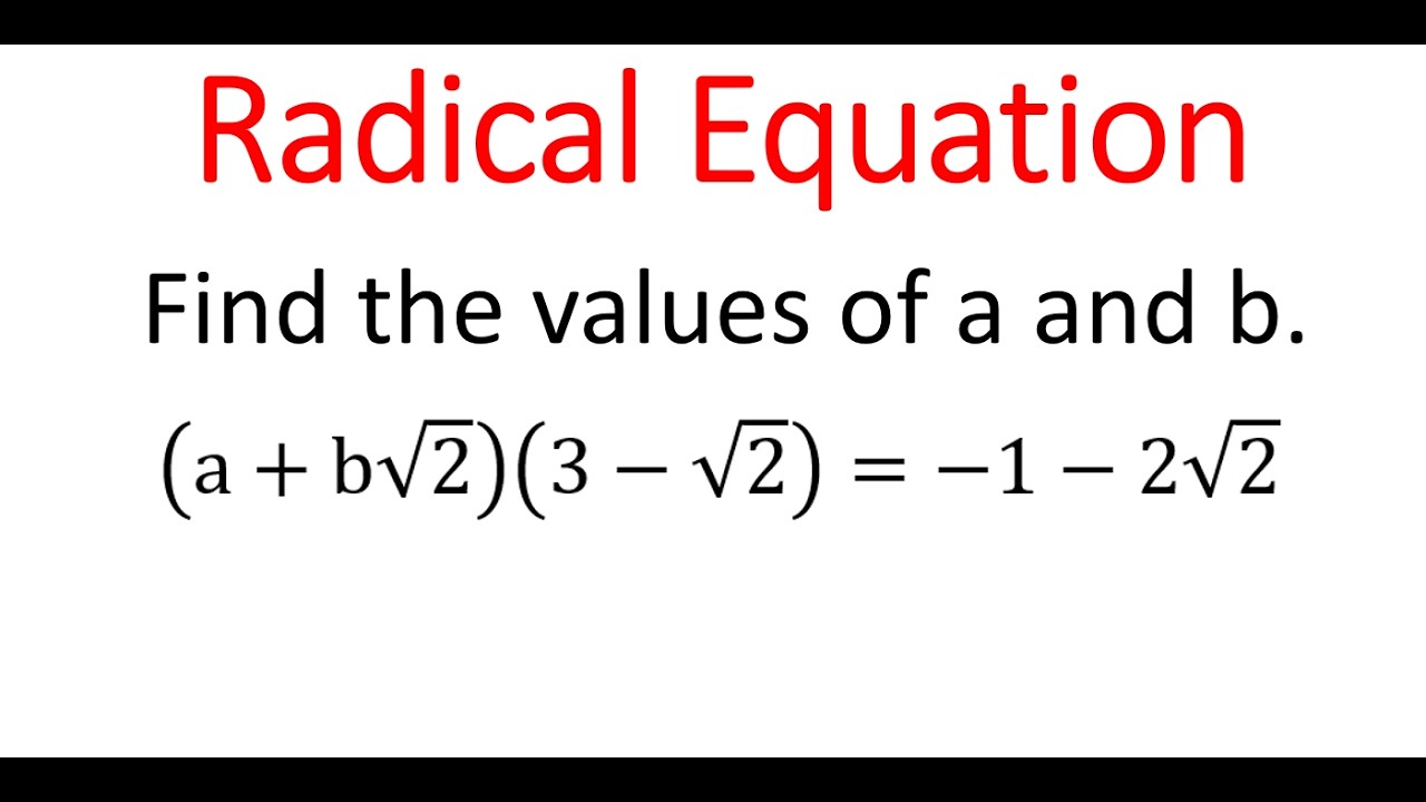 Solving Radical Equation With 2 Variables