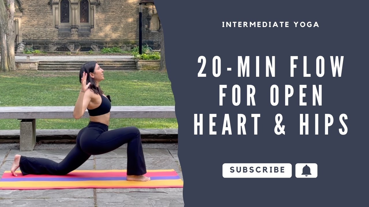 20-Min Heart & Hips Vinyasa Flow | Intermediate Yoga