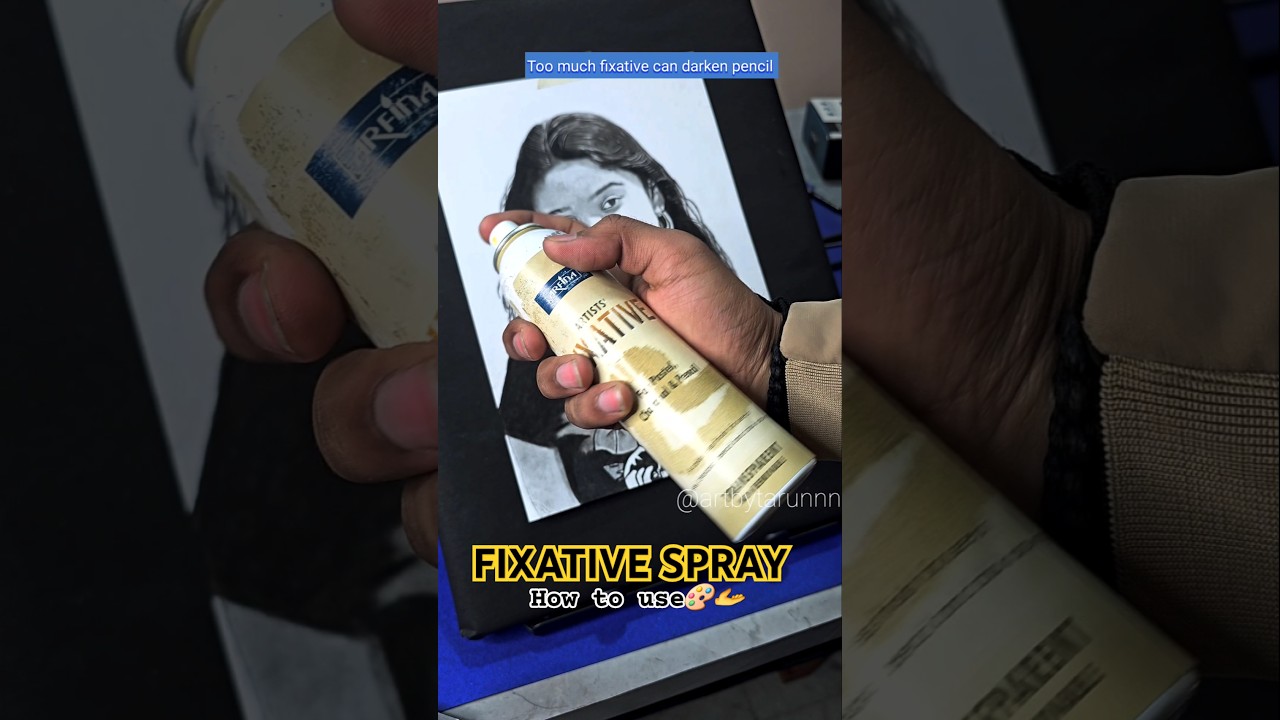 Spray utrwalający. Spos&oacute;b użycia. #utrwalacz #sztuka #artykułyartystyczne