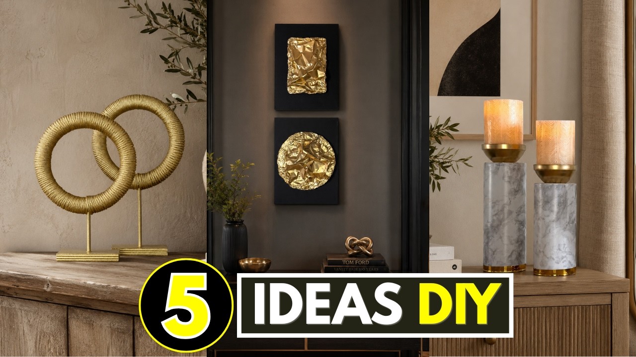 ⭐️ 5 Ideas DIY de Decoración del Hogar con Materiales Reciclados y Económicos ♻️✨