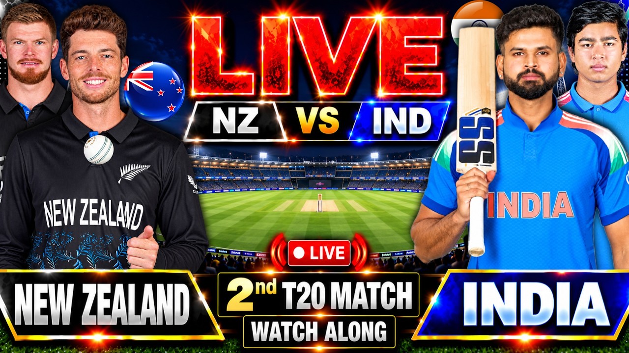 🔴LIVE: India vs New Zealand 2nd T20 Cricket Match Score | IND vs NZ 2nd T20 Live Cricket match Today