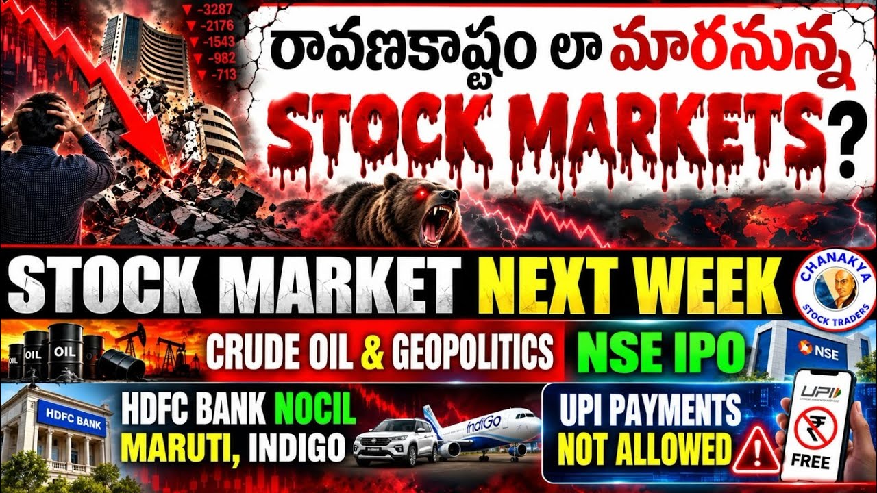 Stock Market next week లో ఘోరం ?Crude oil,NSE IPO,NOCIL,HDFC Bank,Maruti,Fed rate hike,NIFTY.