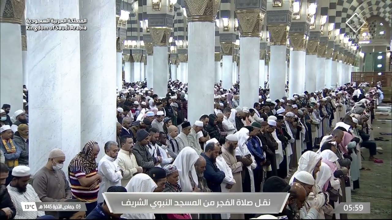 صلاة الفجر من المسجد النبوي الشريف - الشيخ د.عبدالله البعيجان
